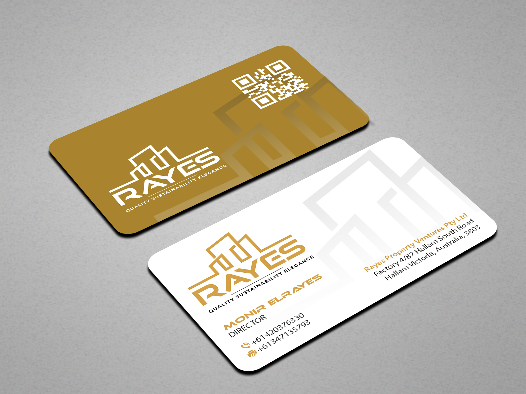 Business Card Design by Creations Box 2015 for Rayes Pty Ltd | Design #33044649