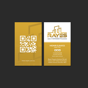 Business Card Design by Creations Box 2015 for Rayes Pty Ltd | Design: #33044654