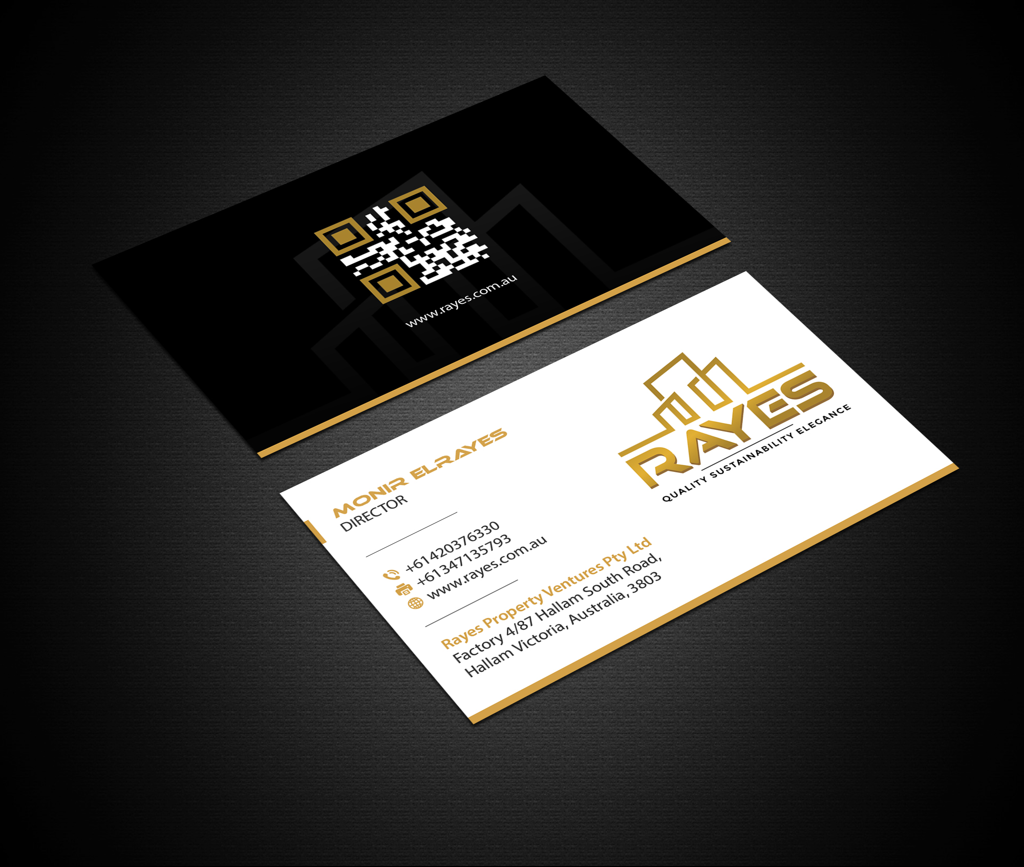 Business Card Design by Creations Box 2015 for Rayes Pty Ltd | Design #33050425