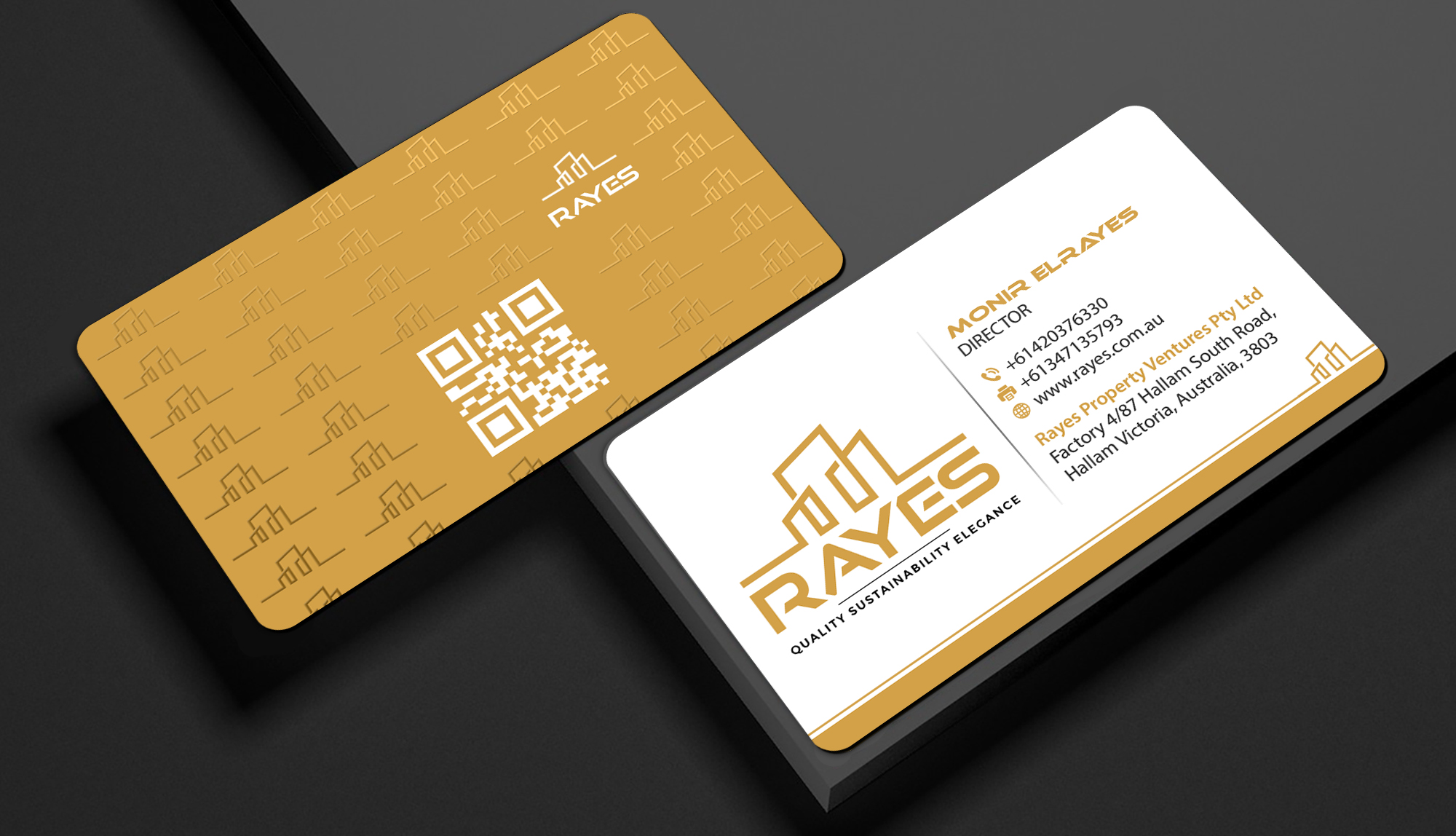 Business Card Design by Creations Box 2015 for Rayes Pty Ltd | Design #33050426