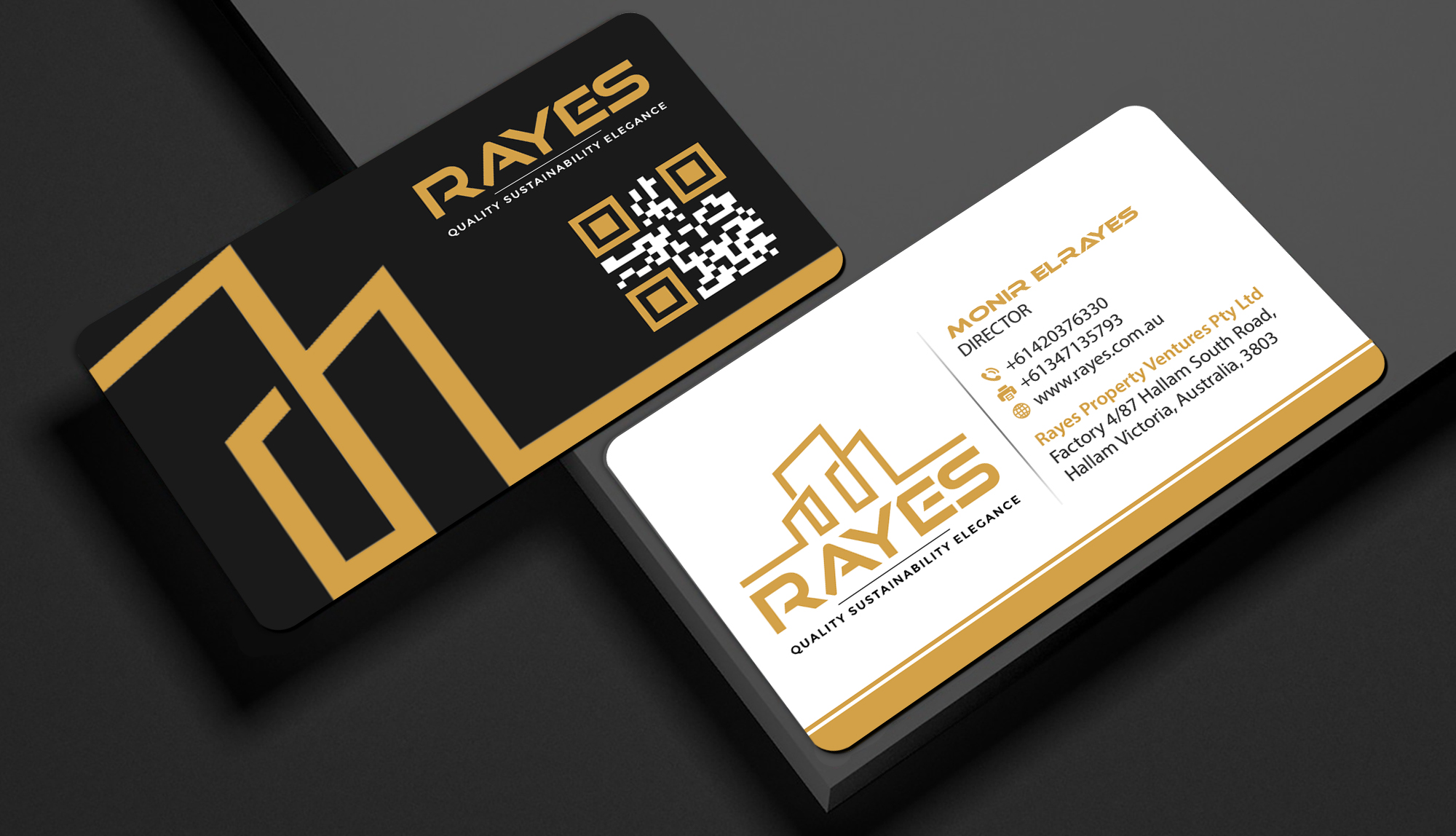 Business Card Design by Creations Box 2015 for Rayes Pty Ltd | Design #33050427