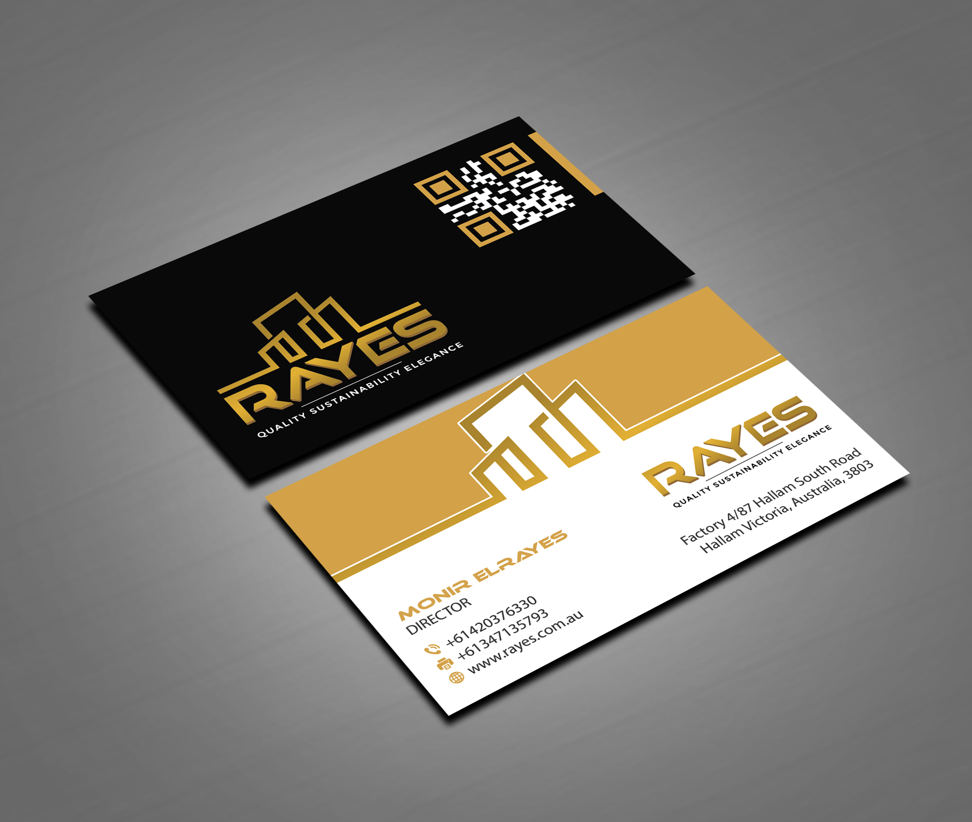 Business Card Design by Creations Box 2015 for Rayes Pty Ltd | Design #33050428