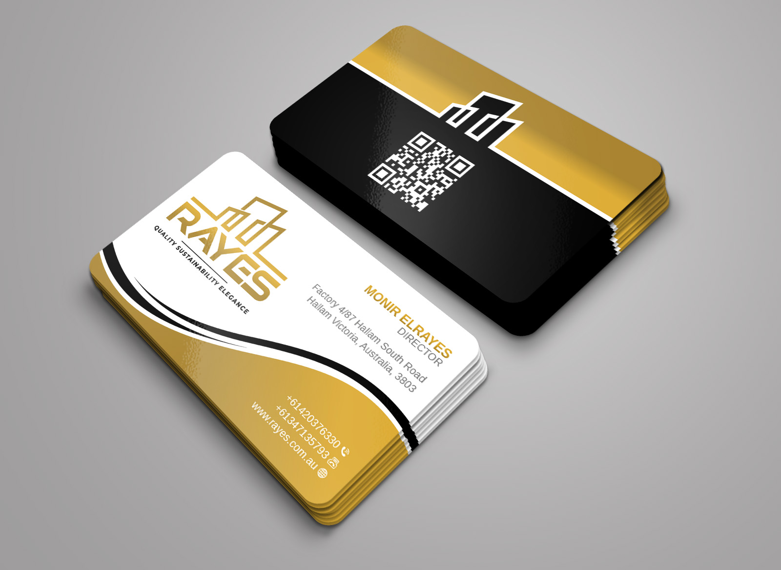 Business Card Design by LAXMI DESIGNHUB for Rayes Pty Ltd | Design #33059195