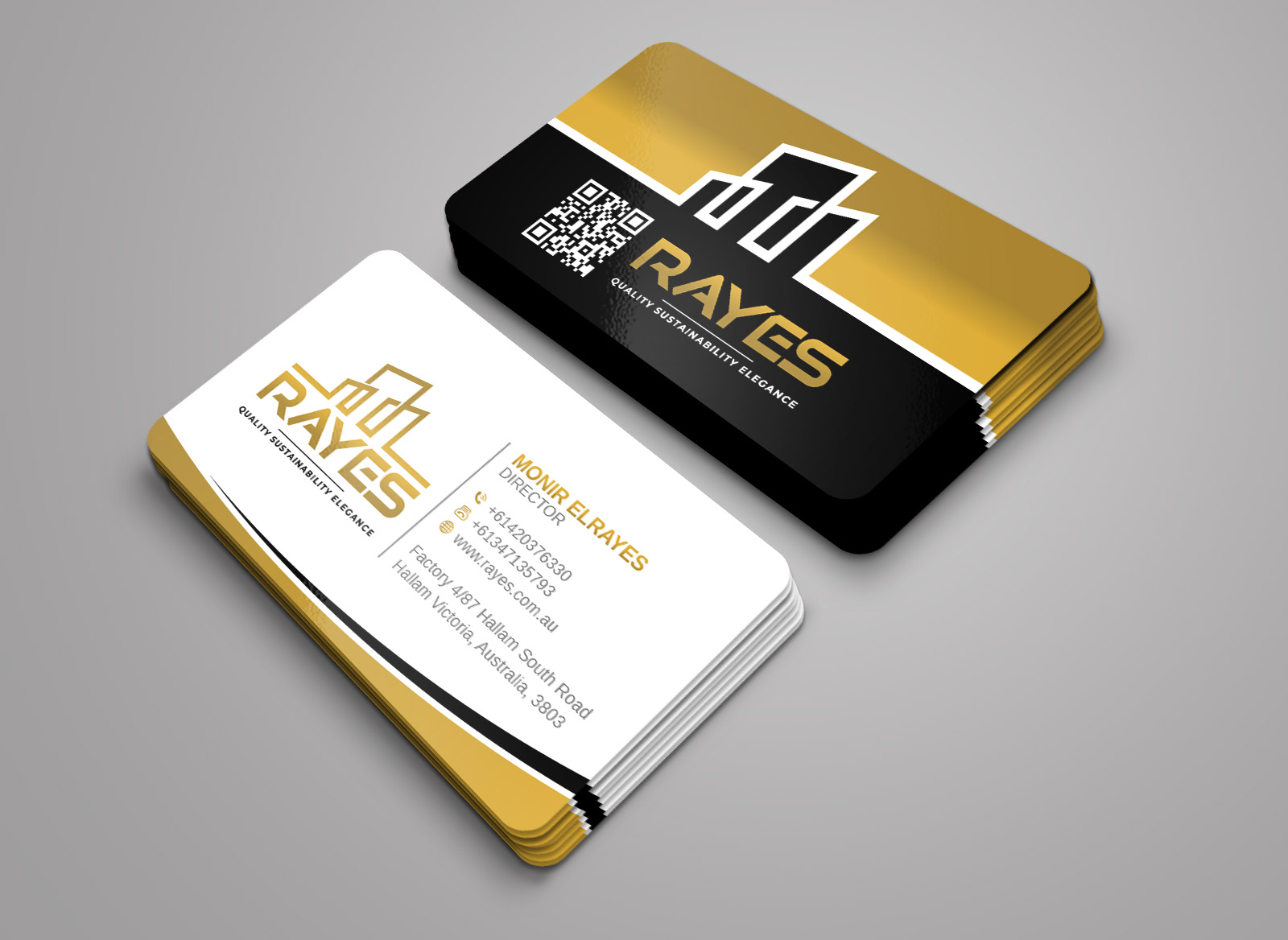 Business Card Design by LAXMI DESIGNHUB for Rayes Pty Ltd | Design #33059196