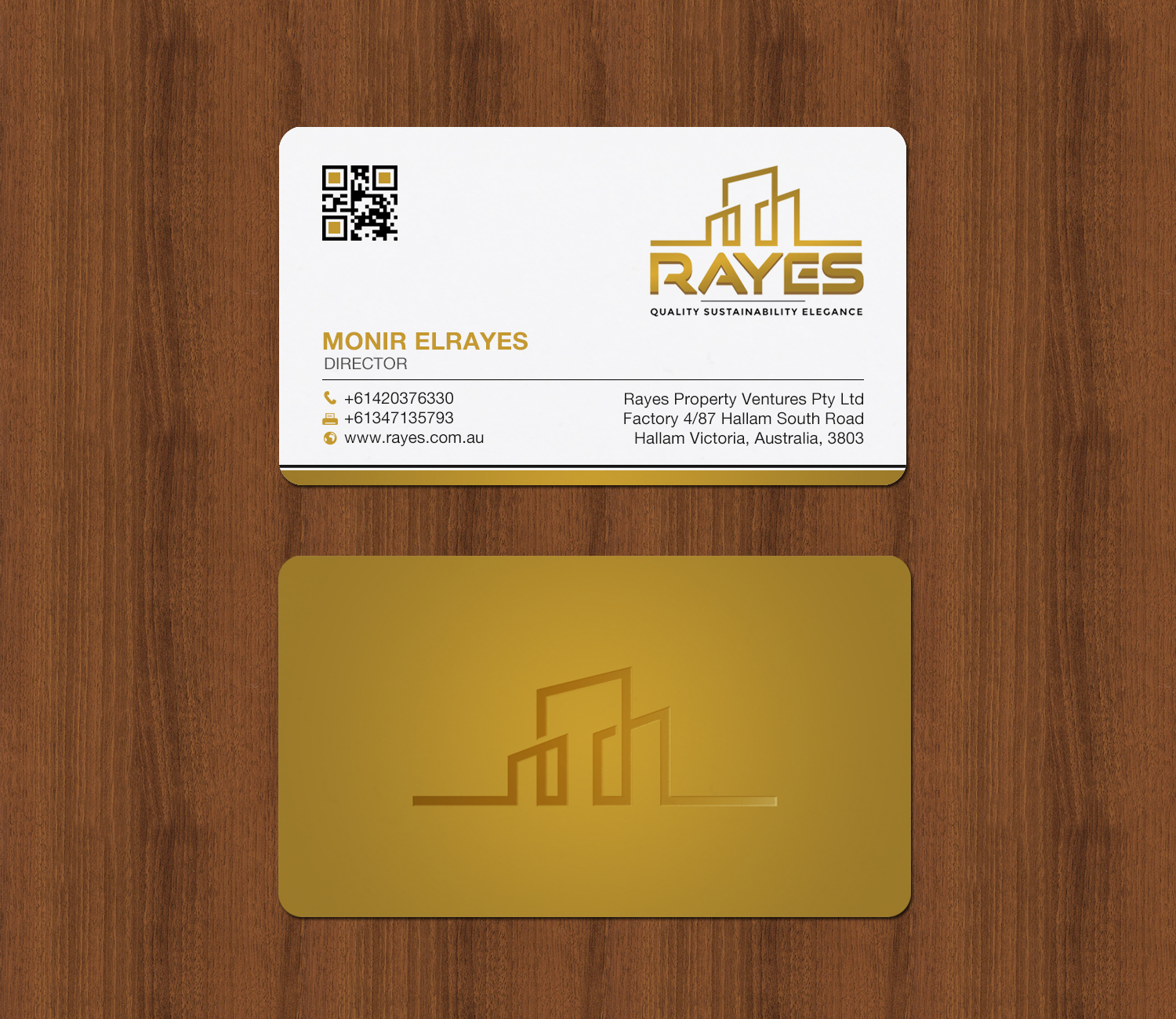 Visitenkarten-Design von Brand aid für Rayes Pty Ltd | Design #33066040