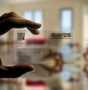 Design de Carte de Visite par Brand aid pour Rayes Pty Ltd | Design : #33066062