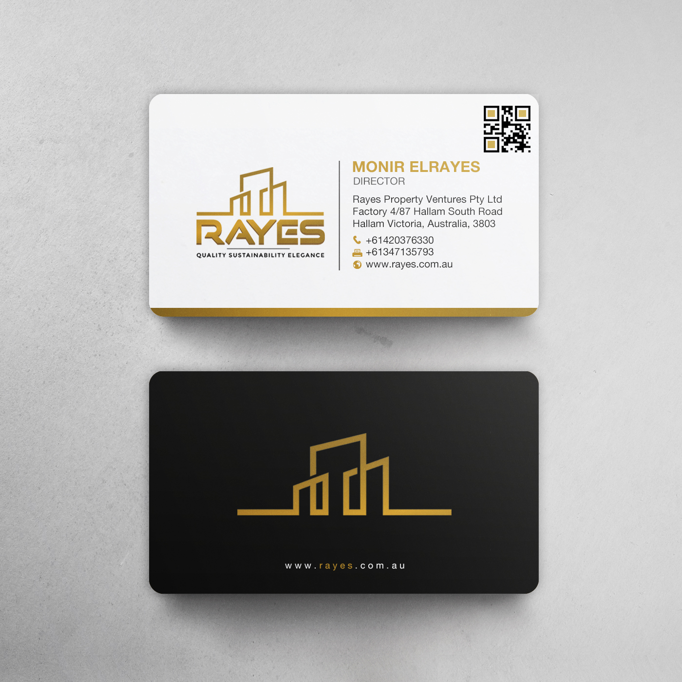 Diseño de Tarjeta de Presentación por Brand aid para Rayes Pty Ltd | Diseño #33066232