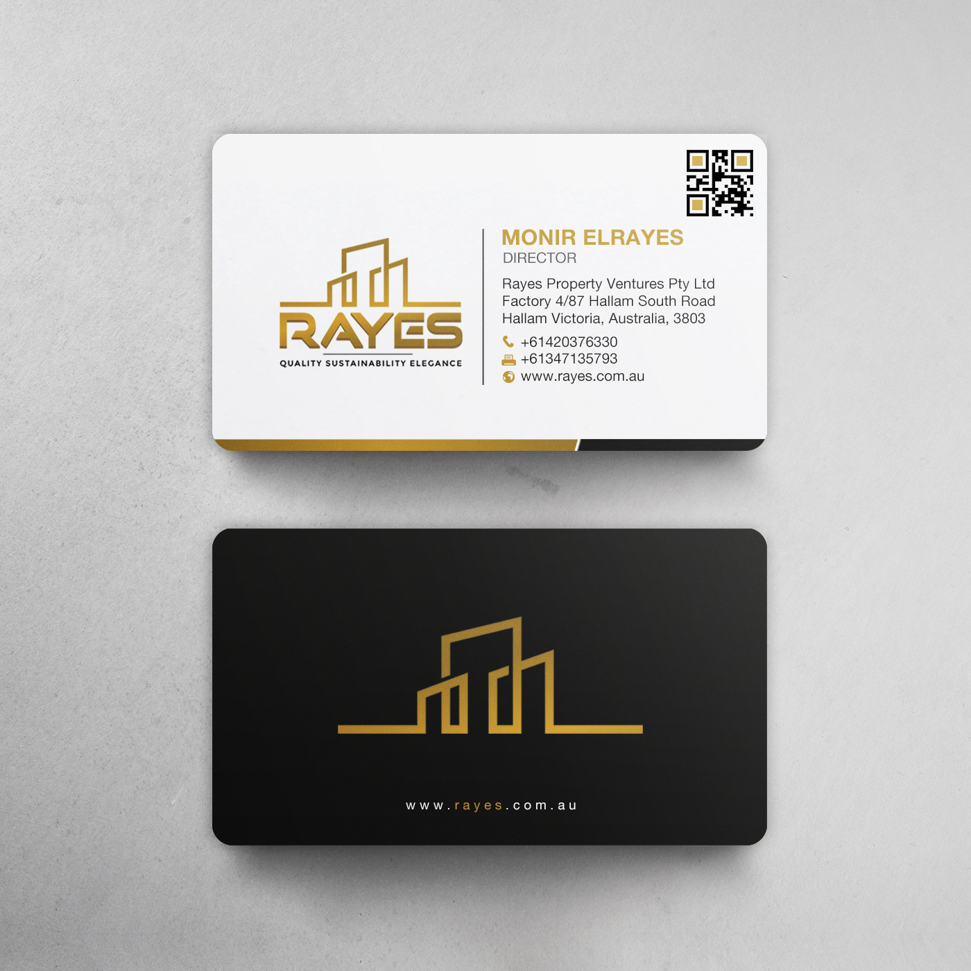 Diseño de Tarjeta de Presentación por Brand aid para Rayes Pty Ltd | Diseño #33066234