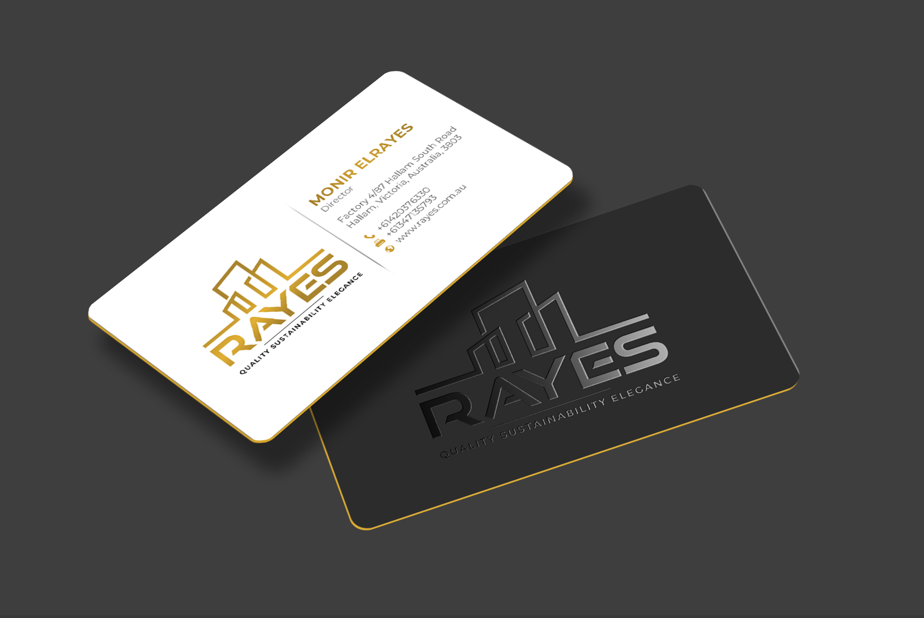 Business Card Design by chandrayaan.creative for Rayes Pty Ltd | Design #33068566