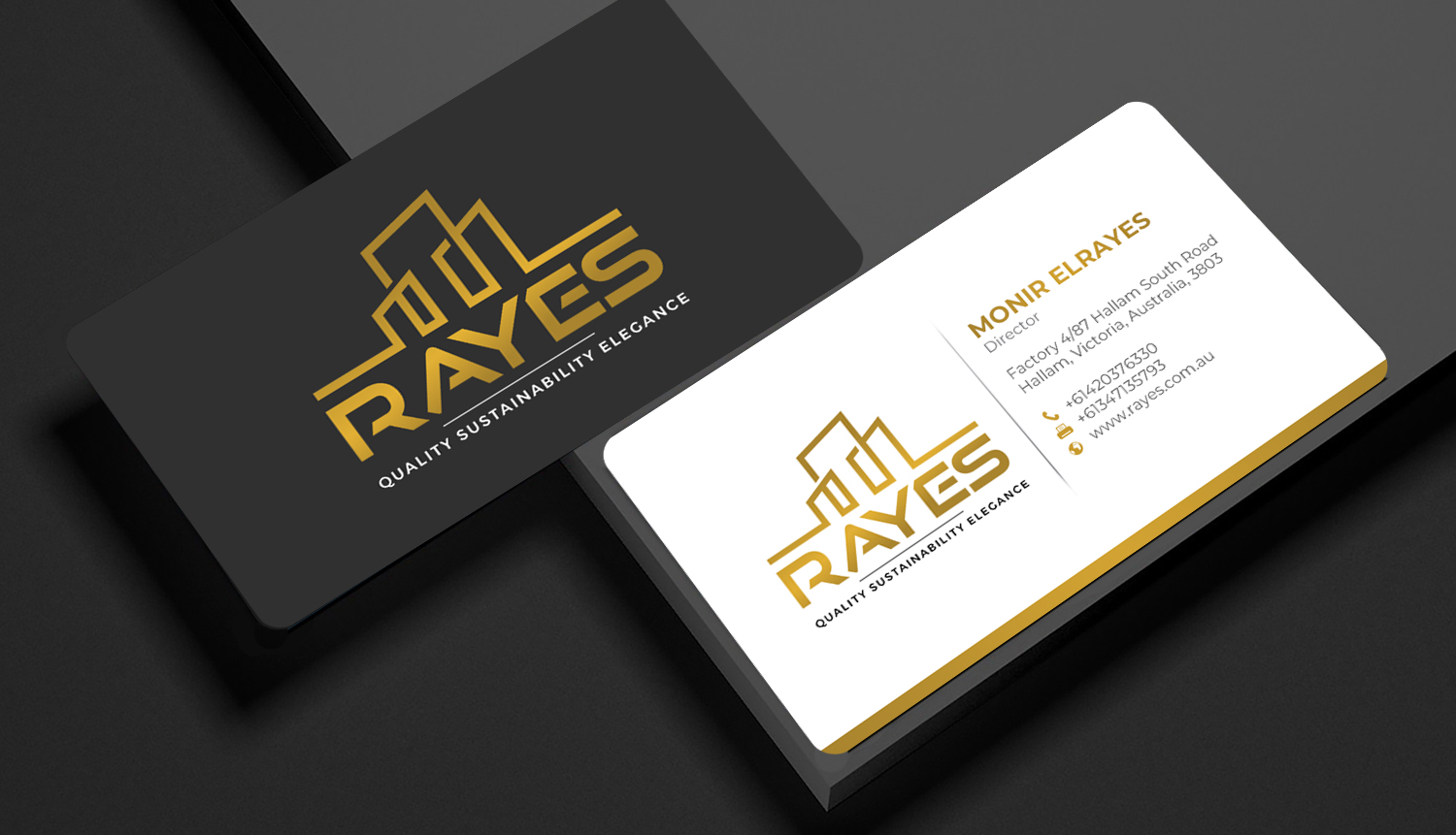 Business Card Design by chandrayaan.creative for Rayes Pty Ltd | Design #33073742