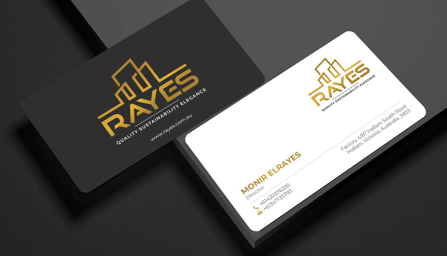 Business Card Design by chandrayaan.creative for Rayes Pty Ltd | Design #33073870