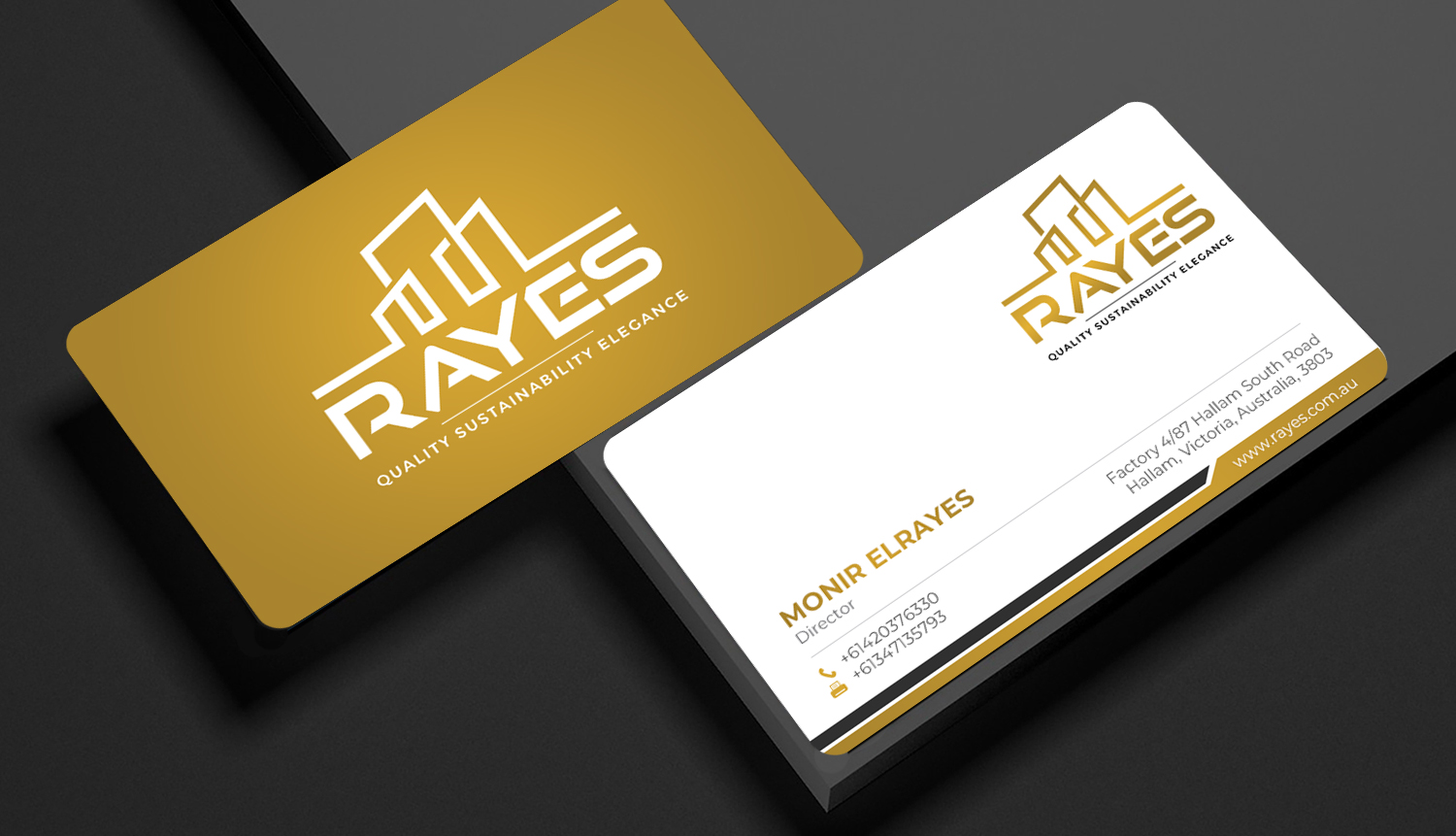 Business Card Design by chandrayaan.creative for Rayes Pty Ltd | Design #33074261