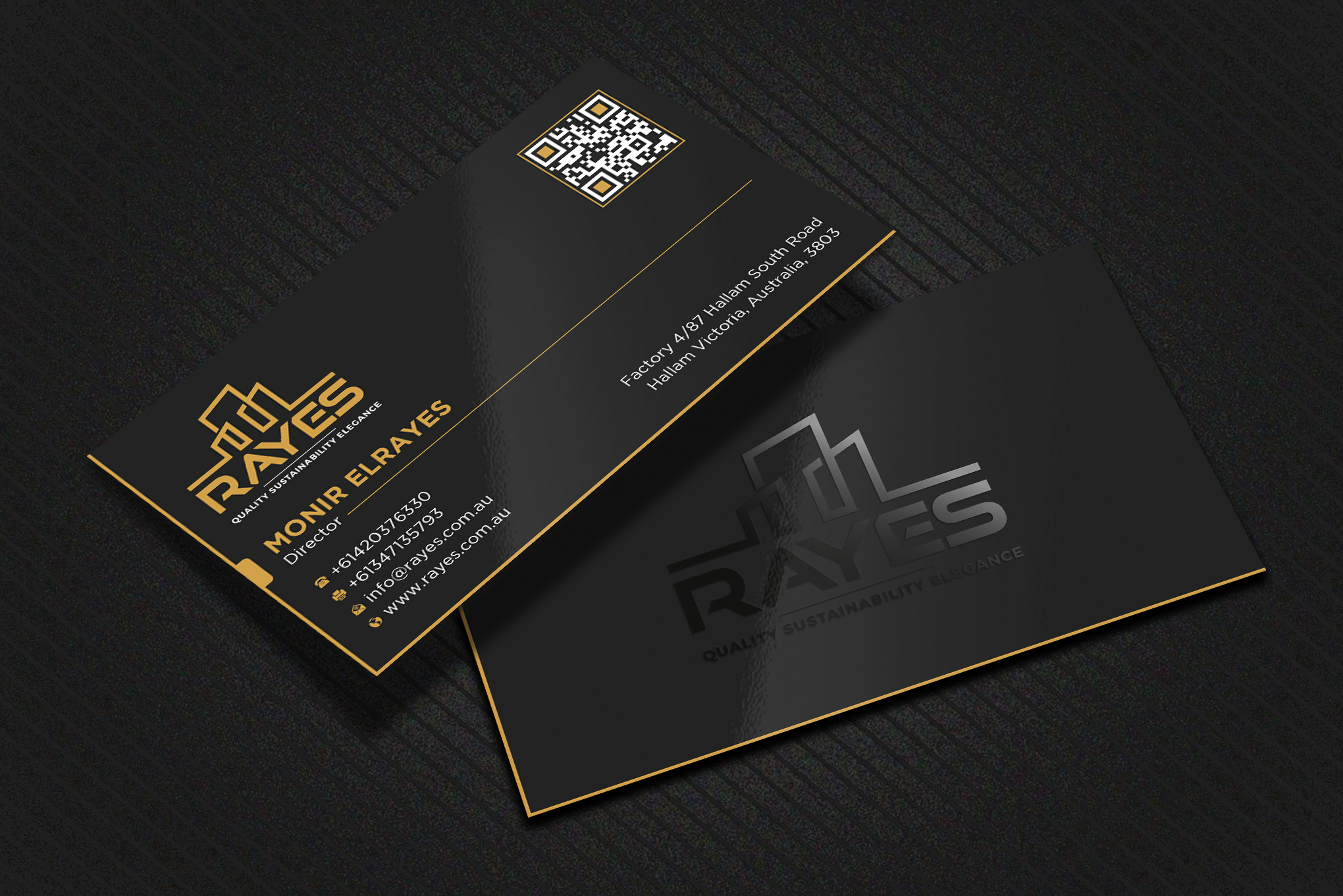 Design de Carte de Visite par Uttom 2 pour Rayes Pty Ltd | Design #33047300