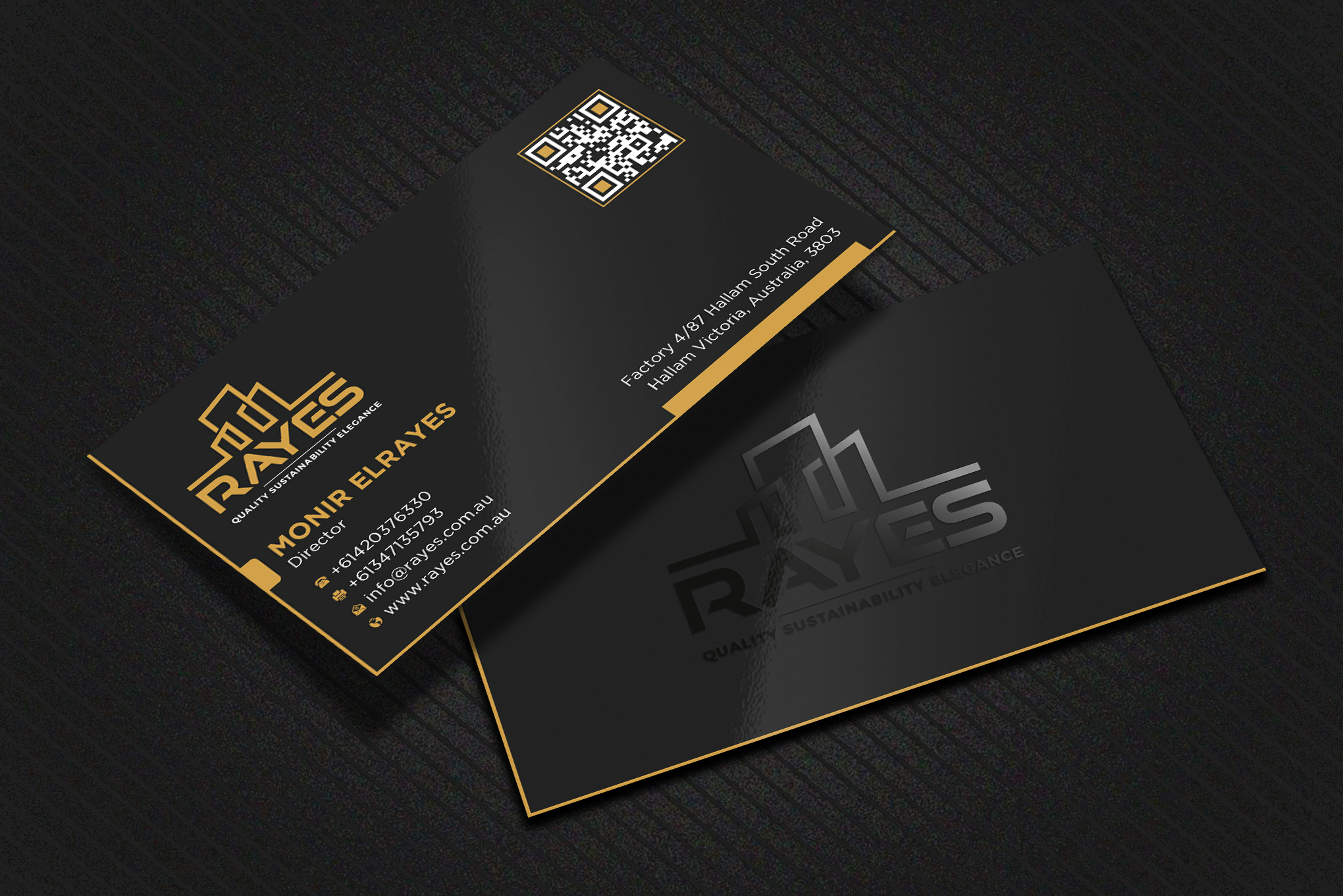 Design de Carte de Visite par Uttom 2 pour Rayes Pty Ltd | Design #33047301