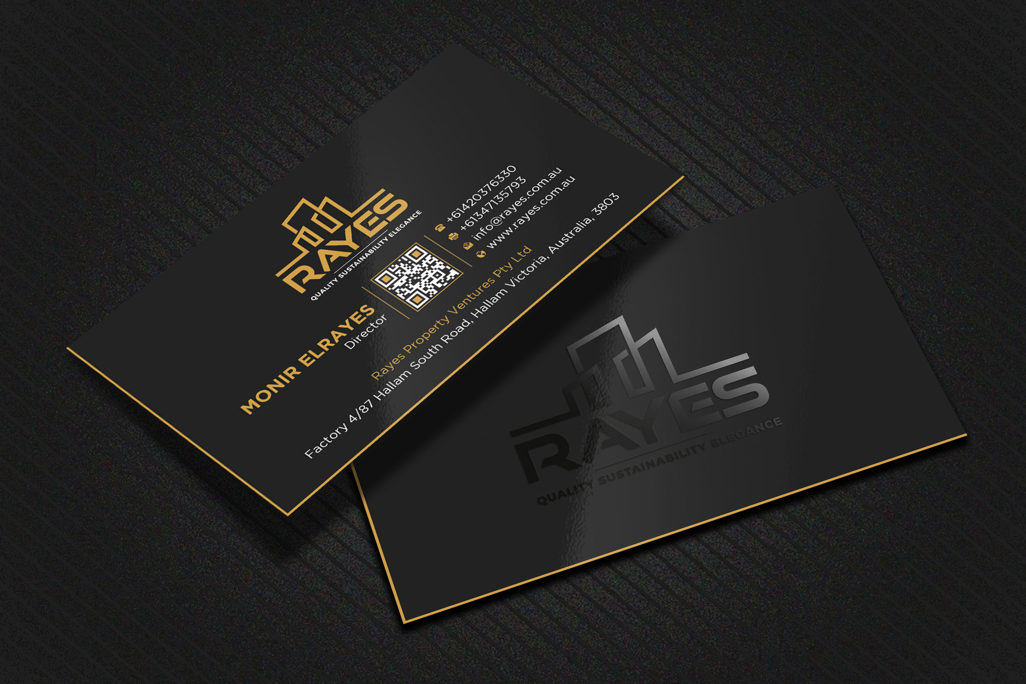 Design de Carte de Visite par Uttom 2 pour Rayes Pty Ltd | Design #33047303