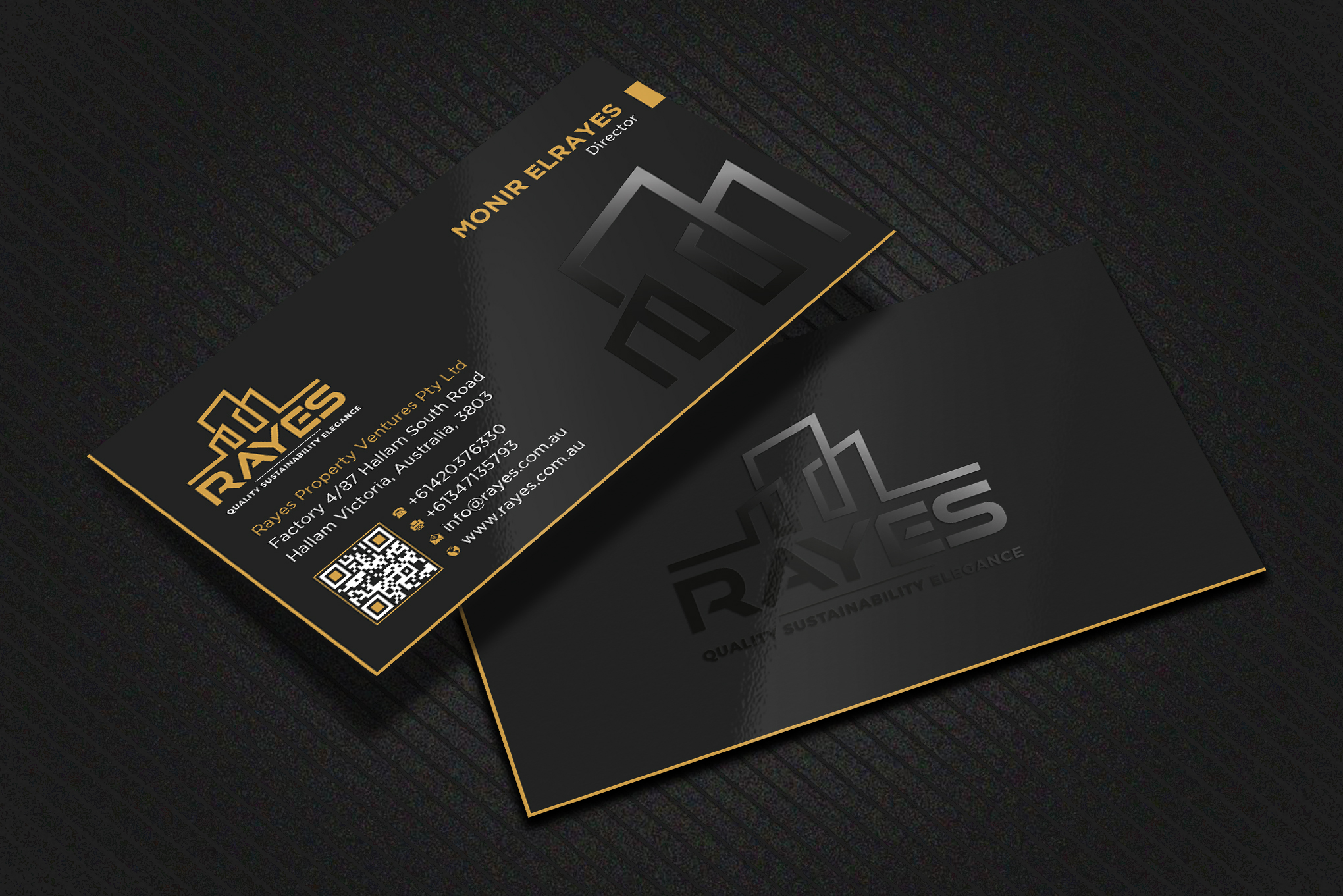 Design de Carte de Visite par Uttom 2 pour Rayes Pty Ltd | Design #33047304