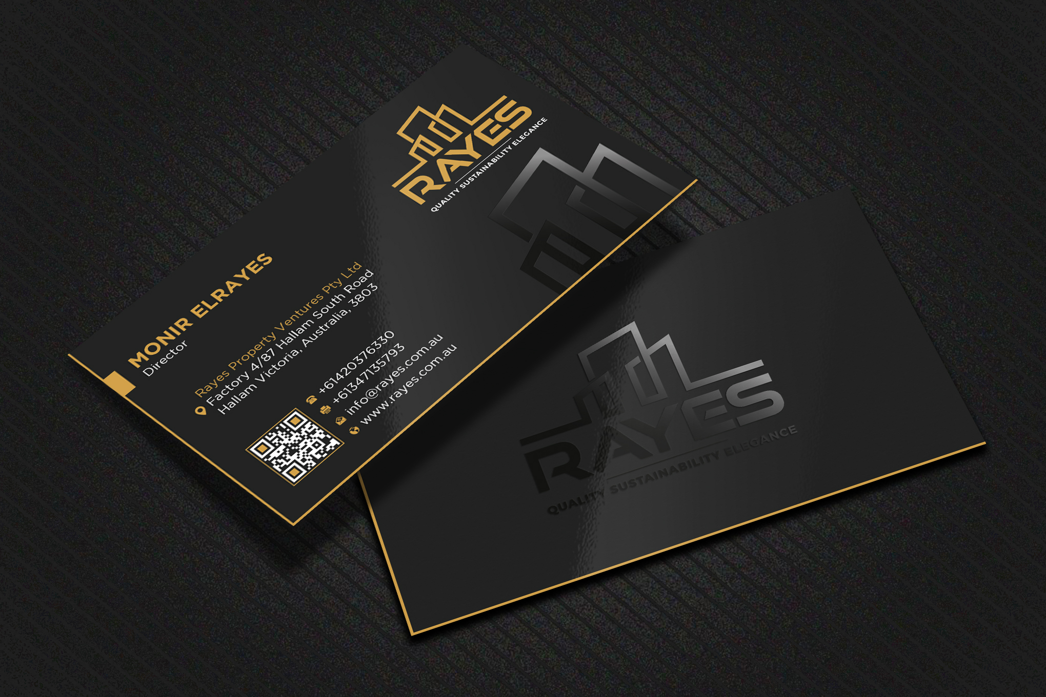 Visitenkarten-Design von Uttom 2 für Rayes Pty Ltd | Design #33047309