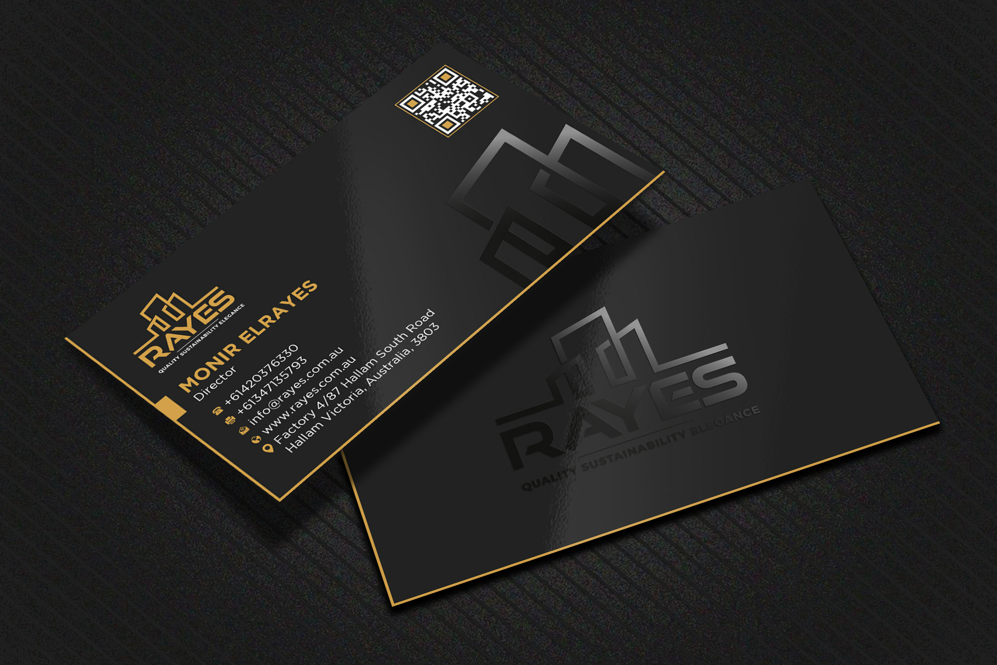 Design de Carte de Visite par Uttom 2 pour Rayes Pty Ltd | Design #33047312