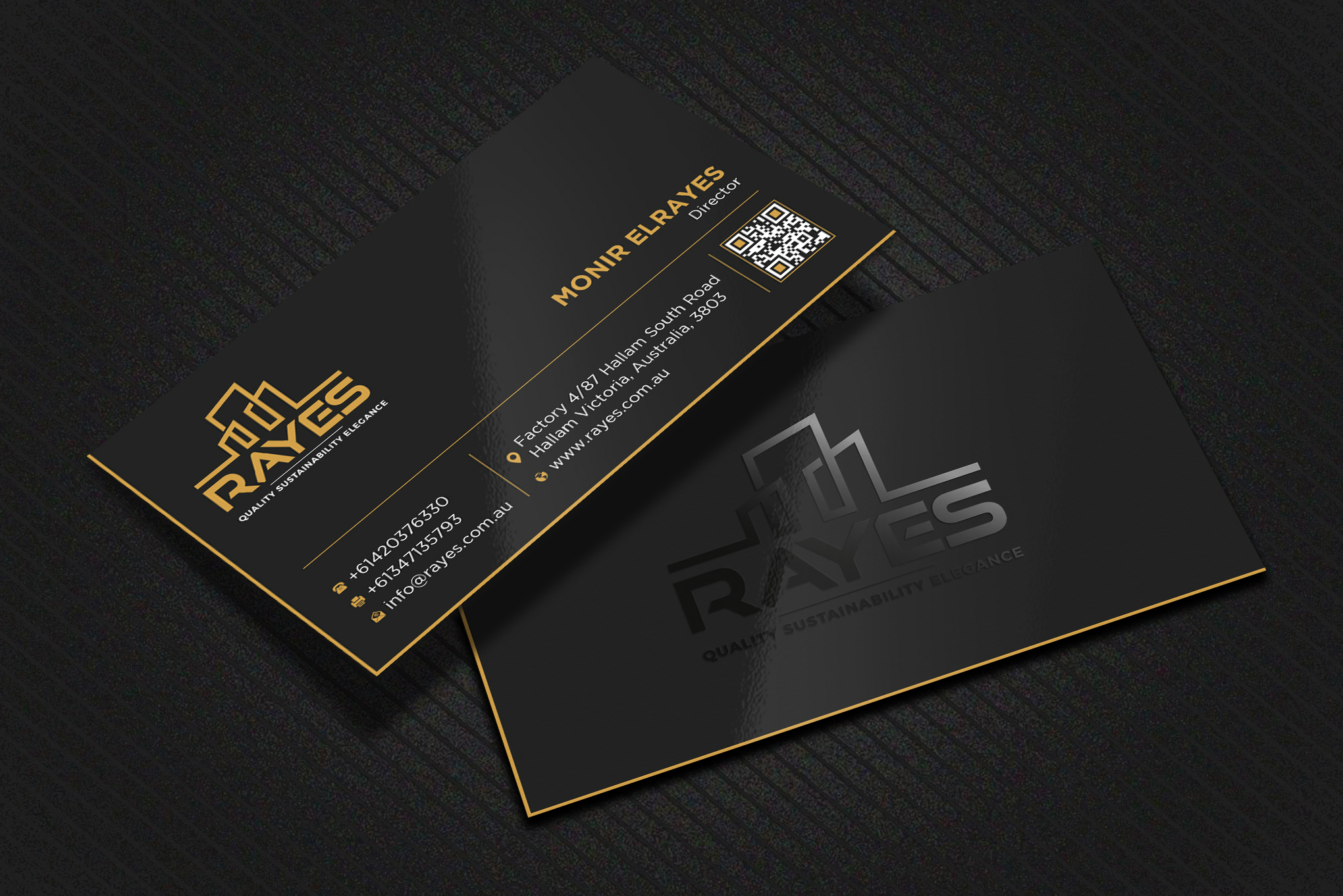 Design de Carte de Visite par Uttom 2 pour Rayes Pty Ltd | Design #33047314