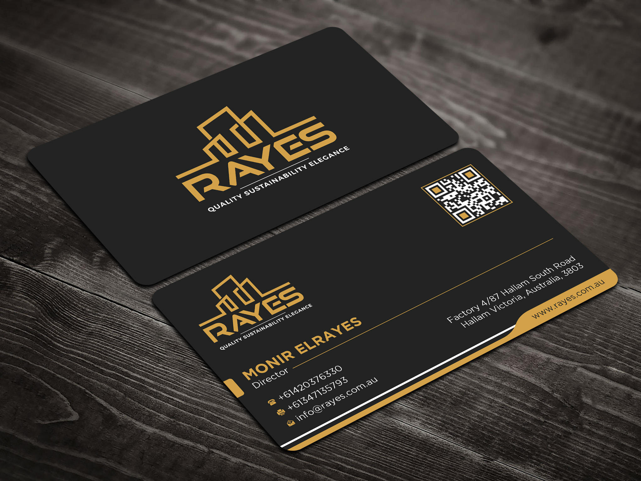 Design de Carte de Visite par Uttom 2 pour Rayes Pty Ltd | Design #33050721