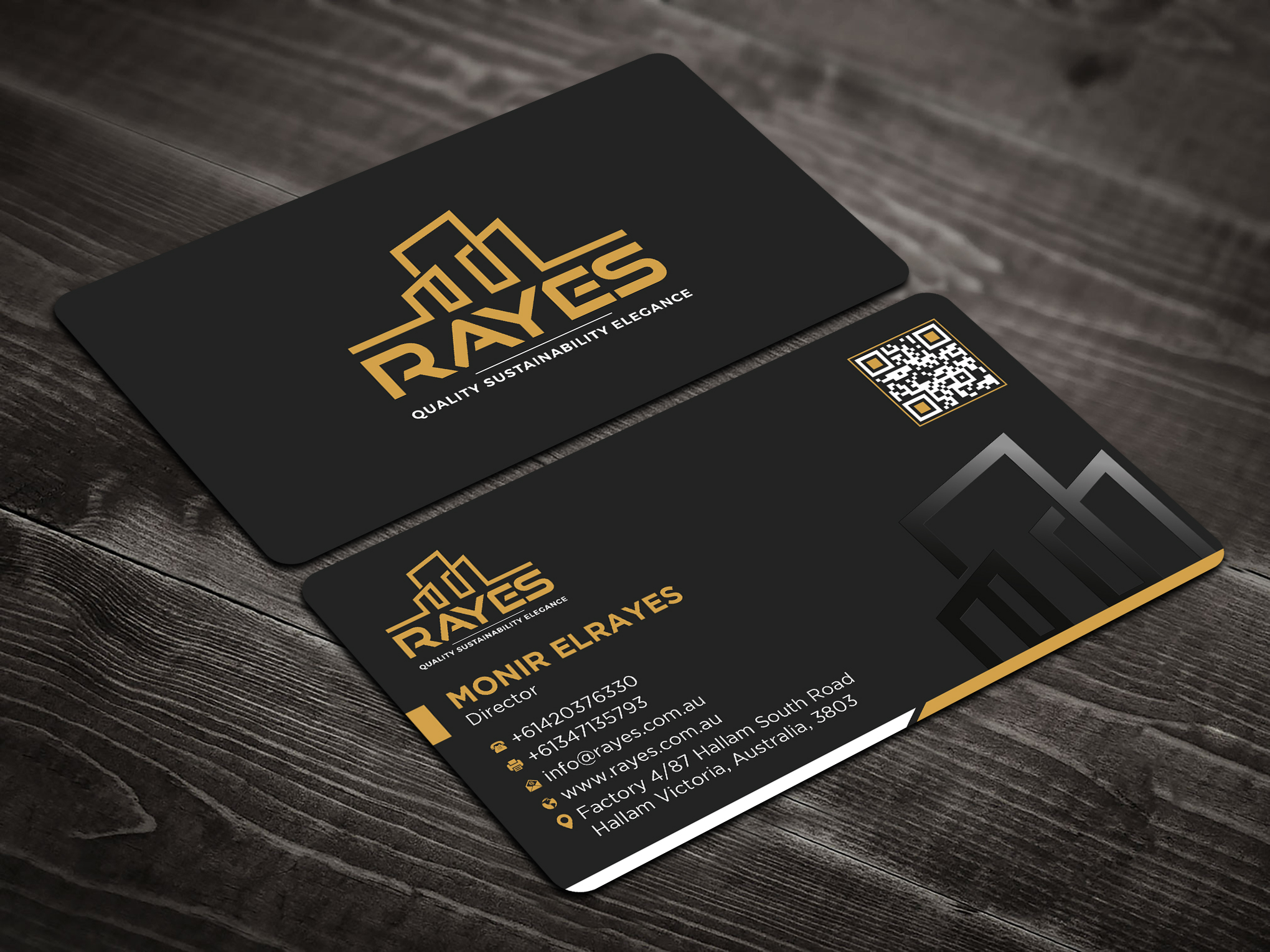 Design de Carte de Visite par Uttom 2 pour Rayes Pty Ltd | Design #33050722