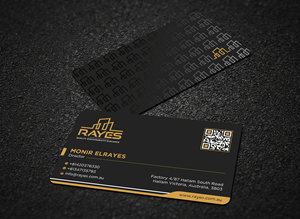Design de Carte de Visite par Uttom 2 pour Rayes Pty Ltd | Design : #33050743