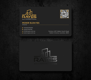 Design de Carte de Visite par Uttom 2 pour Rayes Pty Ltd | Design : #33050749