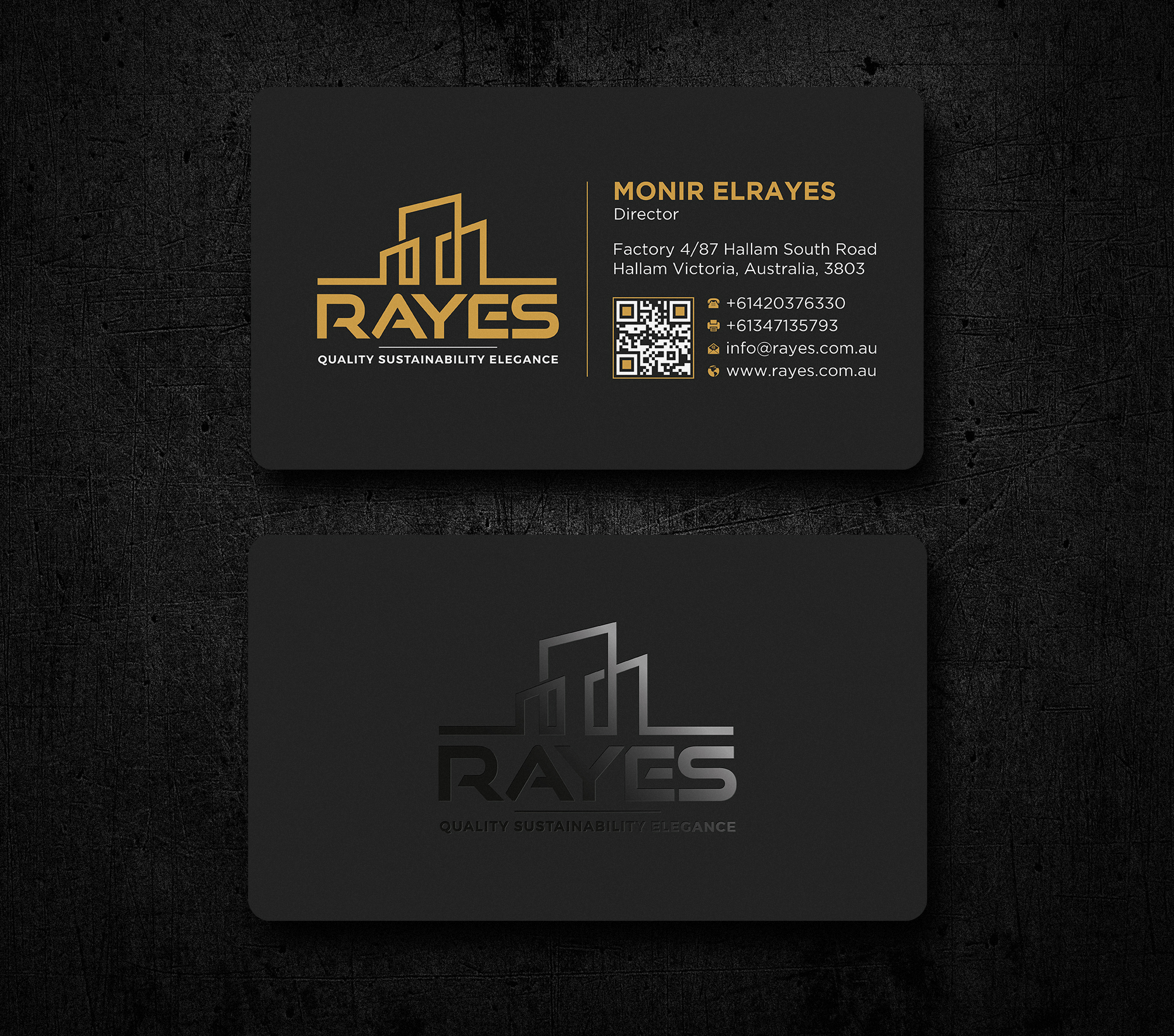 Design de Carte de Visite par Uttom 2 pour Rayes Pty Ltd | Design #33050750