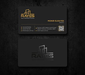 Design de Carte de Visite par Uttom 2 pour Rayes Pty Ltd | Design : #33050758