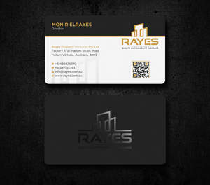 Diseño de Tarjeta de Presentación por Uttom 2 para Rayes Pty Ltd | Diseño: #33050761