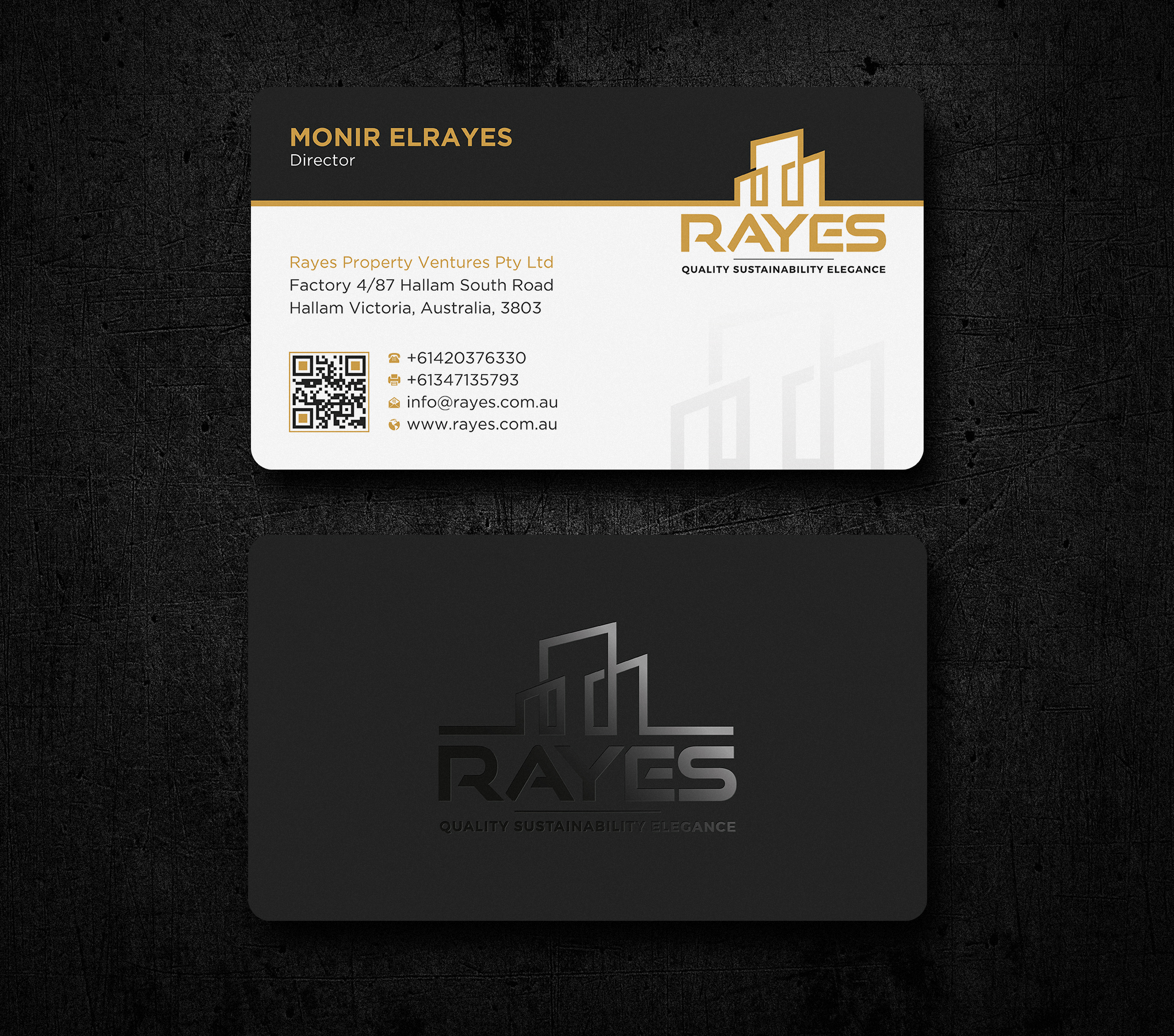 Visitenkarten-Design von Uttom 2 für Rayes Pty Ltd | Design #33050762