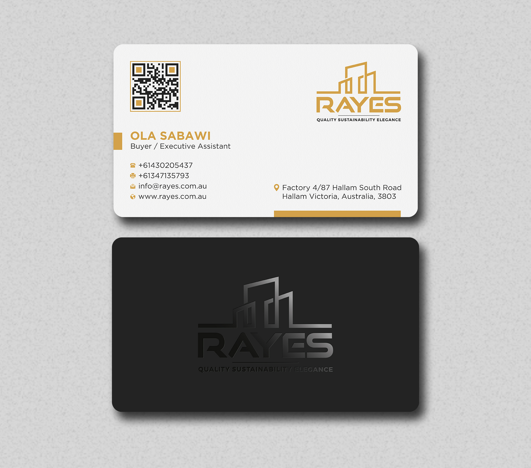 Business Card Design by Uttom 2 for Rayes Pty Ltd | Design #33079560