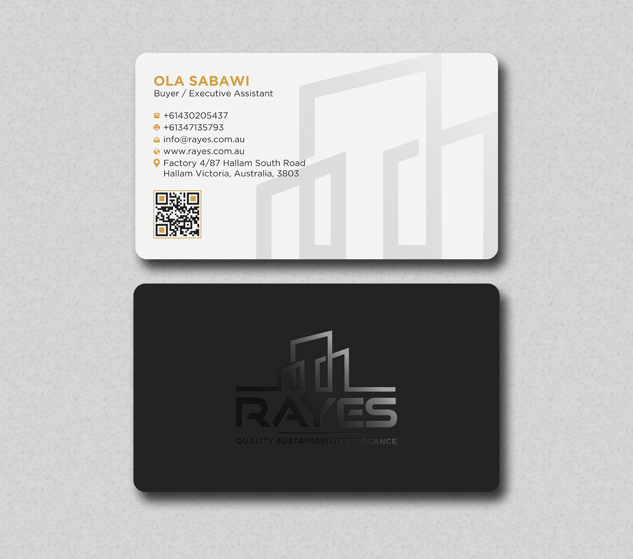 Business Card Design by Uttom 2 for Rayes Pty Ltd | Design #33079562