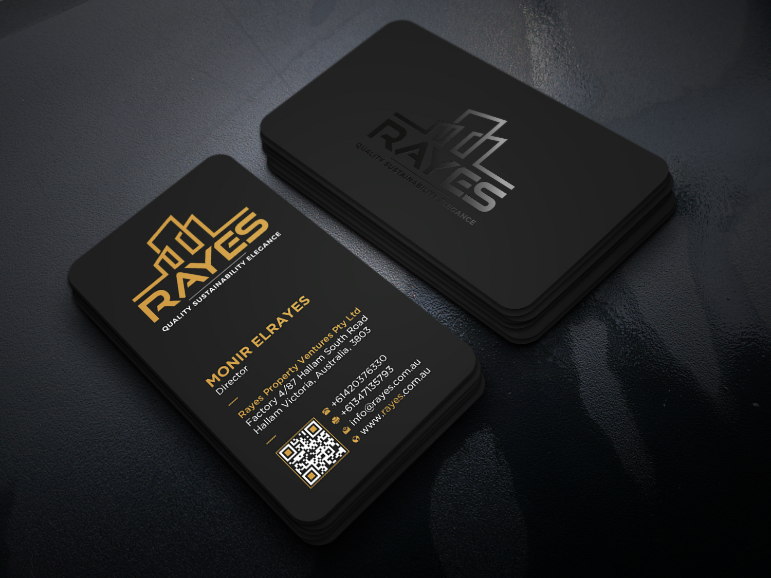 Design de Carte de Visite par Uttom 2 pour Rayes Pty Ltd | Design #33079575