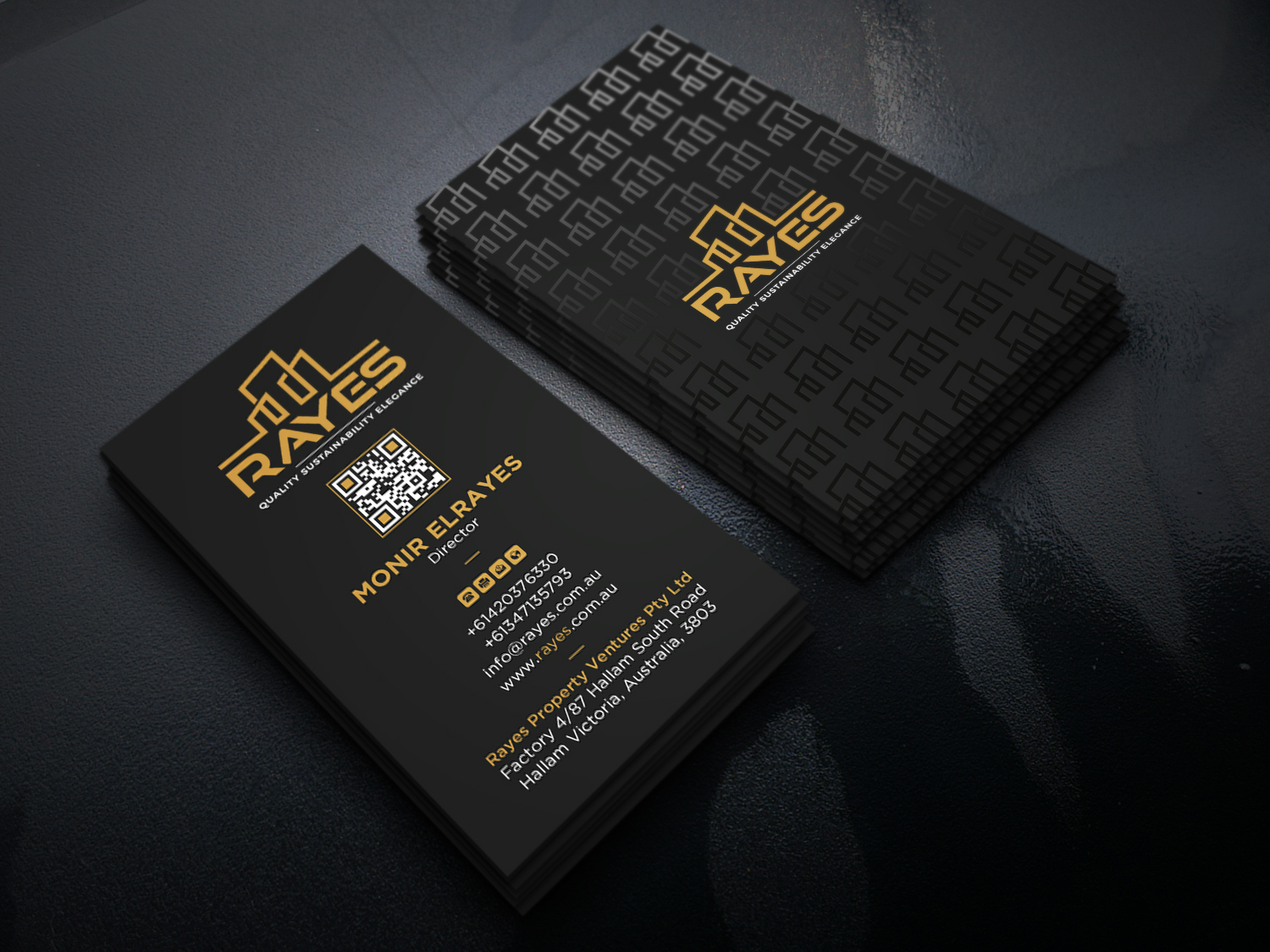 Design de Carte de Visite par Uttom 2 pour Rayes Pty Ltd | Design #33079577