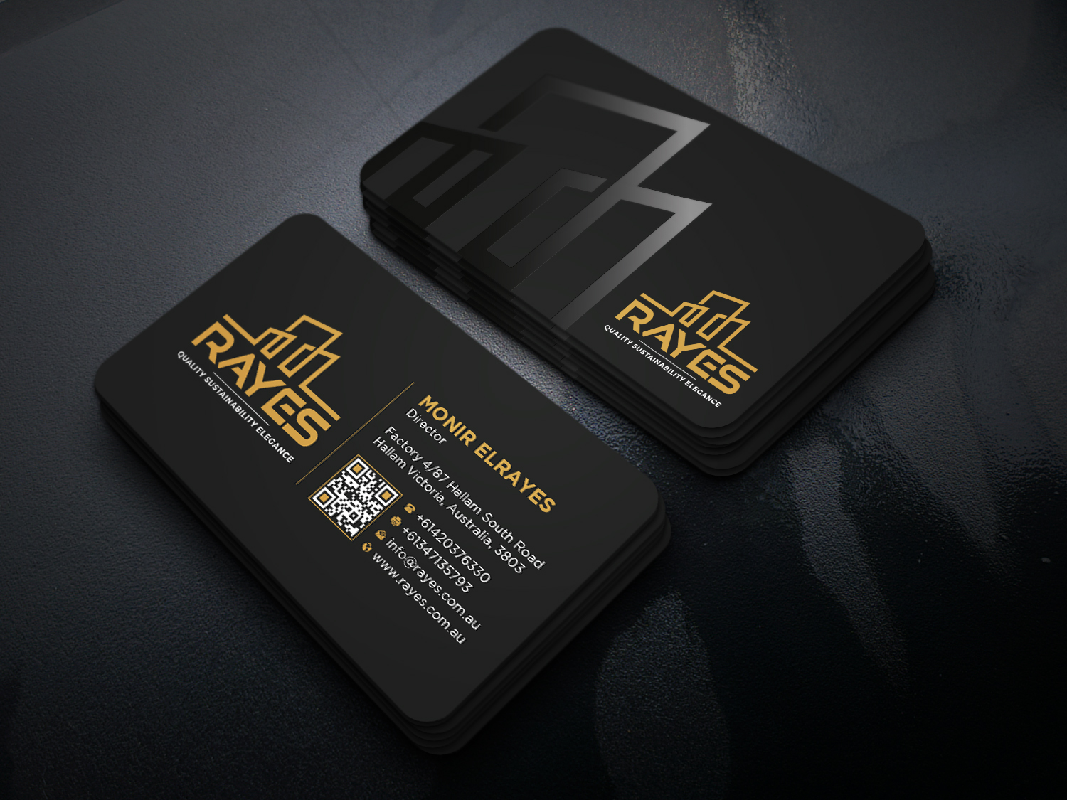 Design de Carte de Visite par Uttom 2 pour Rayes Pty Ltd | Design #33079580