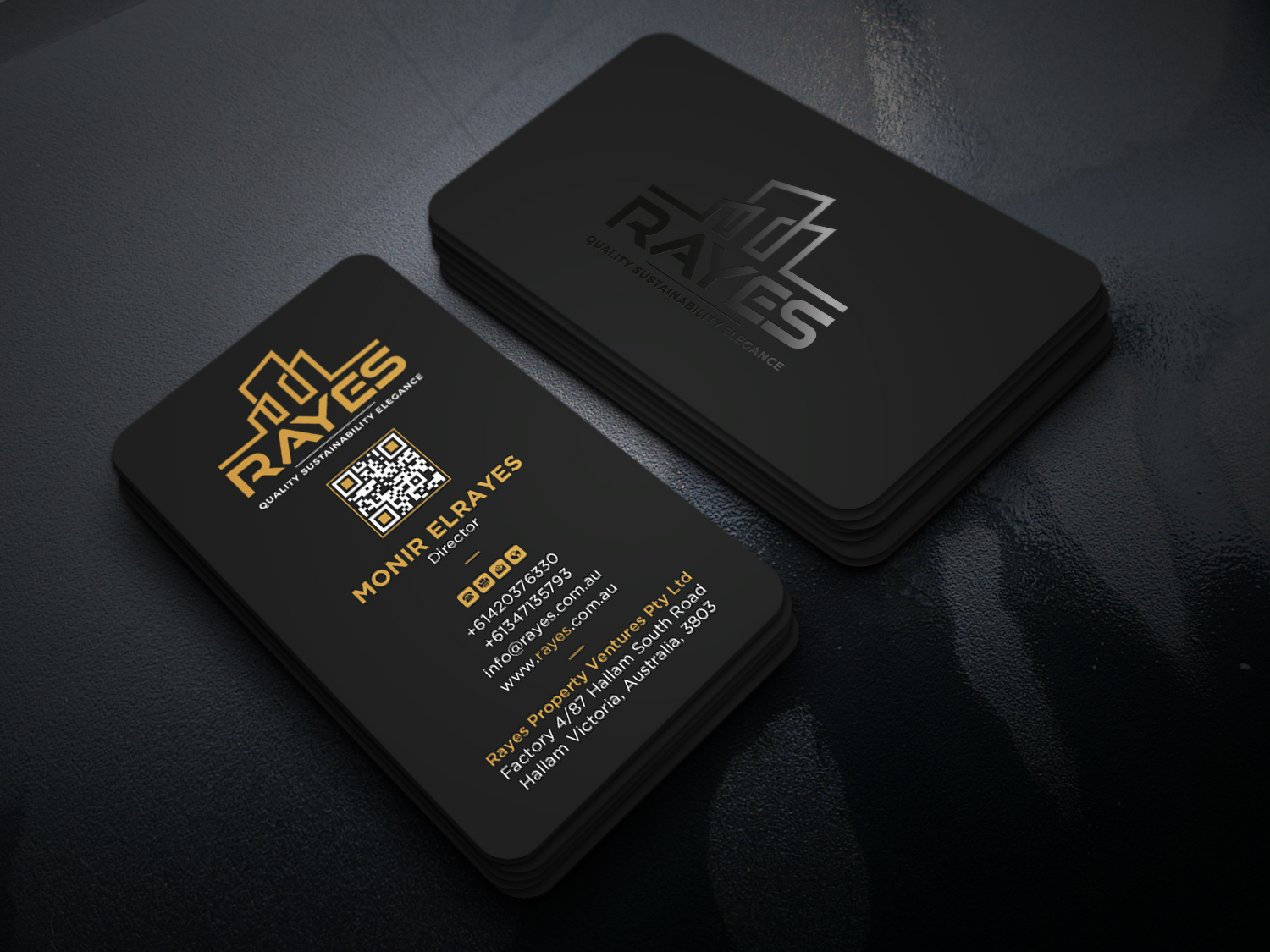 Business Card Design by Uttom 2 for Rayes Pty Ltd | Design #33079583