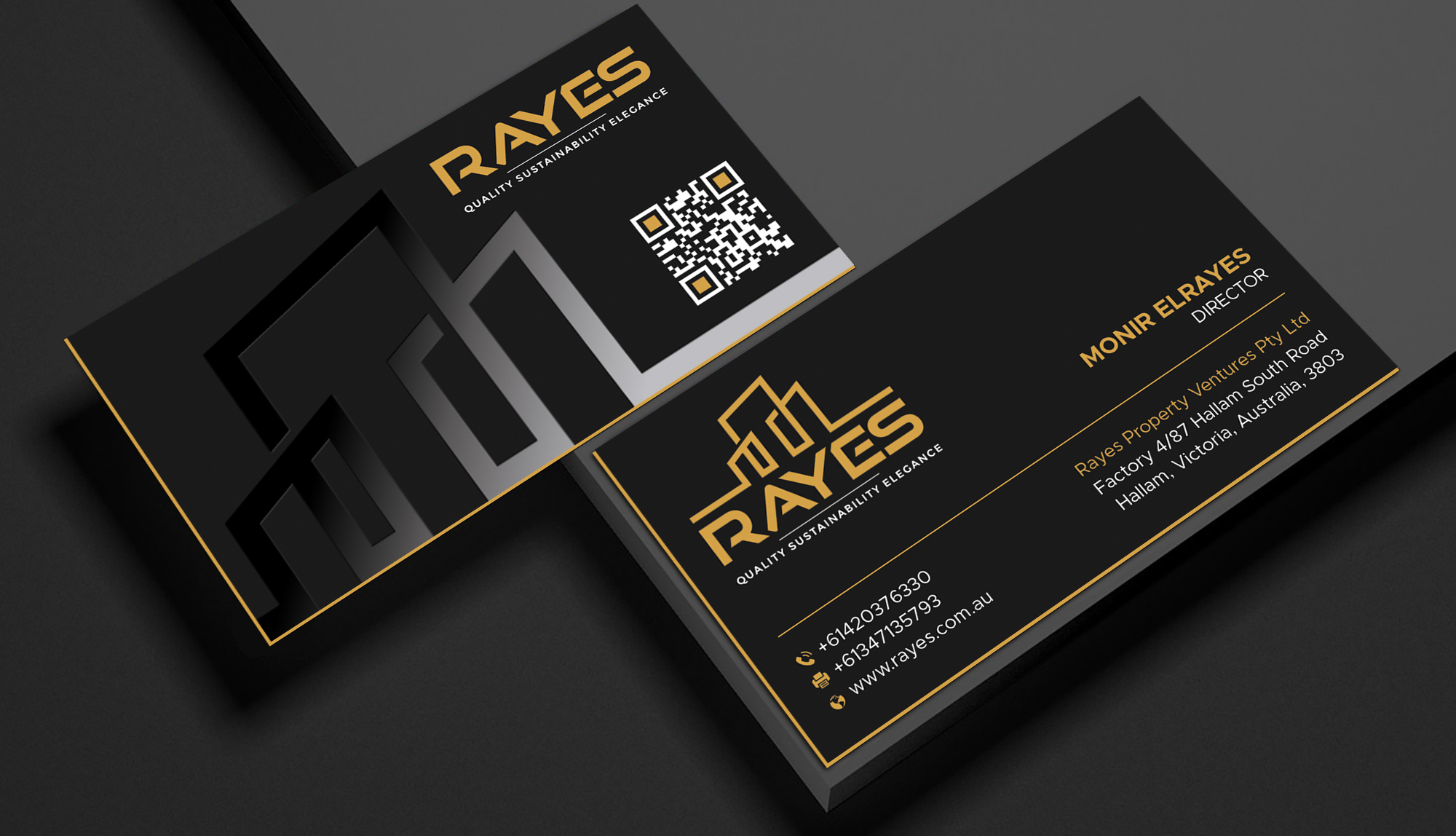 Business Card Design by DesignShout for Rayes Pty Ltd | Design #33110734