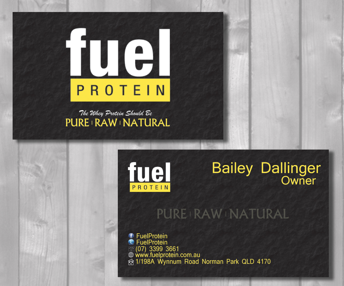 Business Card Design by DreamDesigns for Fuel Protein | Design #3121679