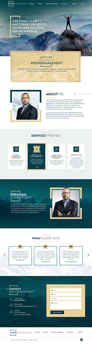 Web-Design von Blue Sparrow für frohmanagement | Design: #33063692