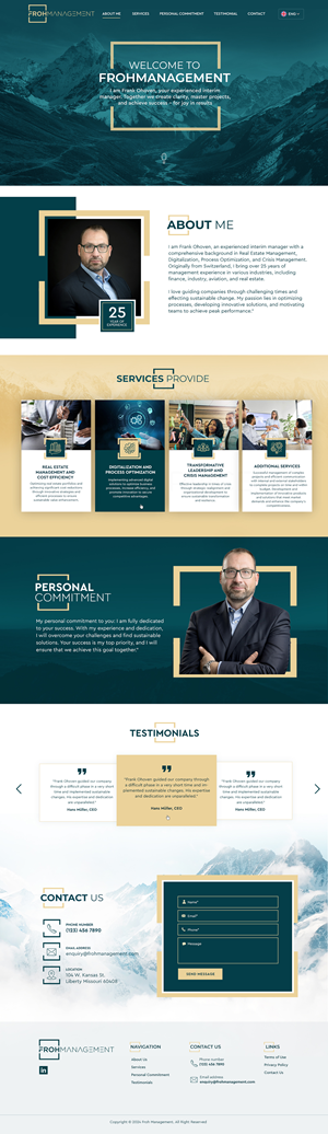 Web Design par Blue Sparrow pour frohmanagement | Design : #33063695