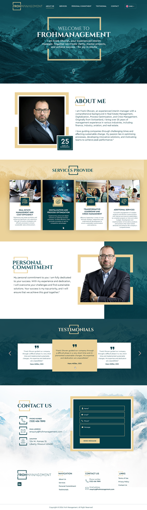 Web Design par Blue Sparrow pour frohmanagement | Design : #33063697