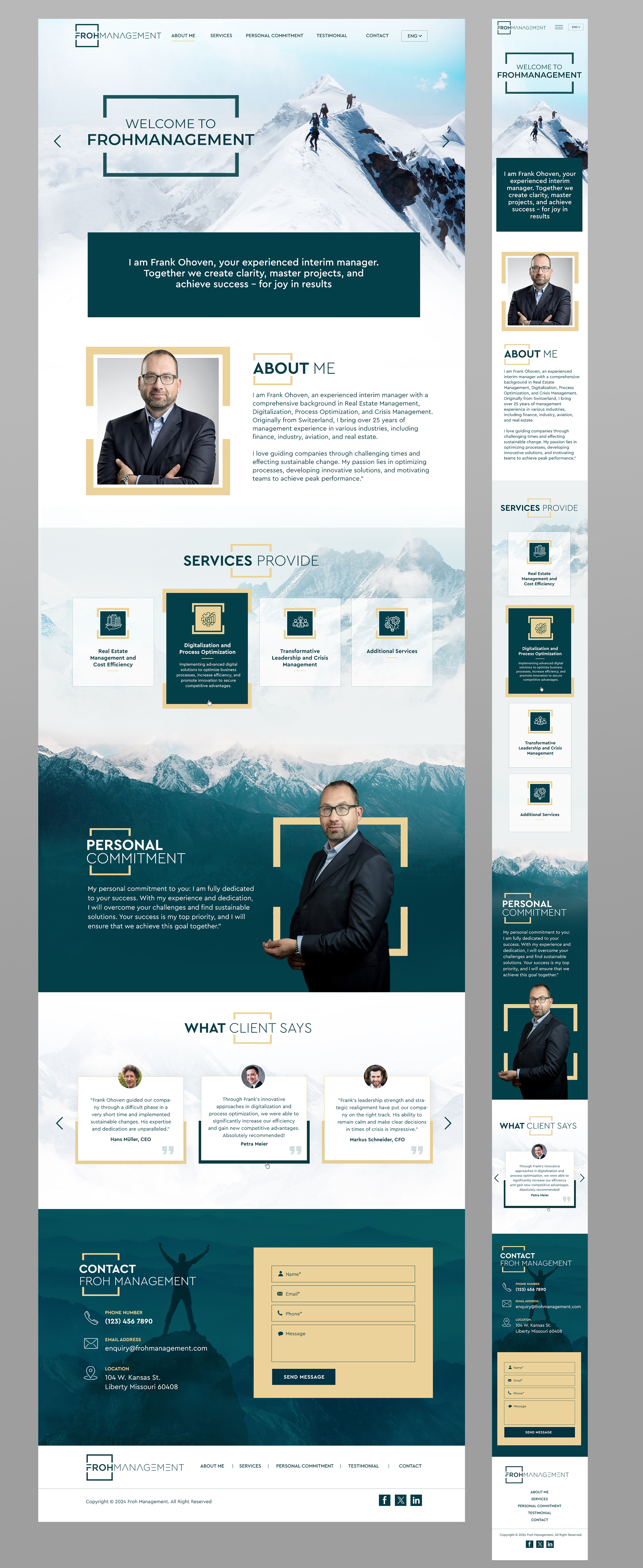 Web Design par Blue Sparrow pour frohmanagement | Design #33080671