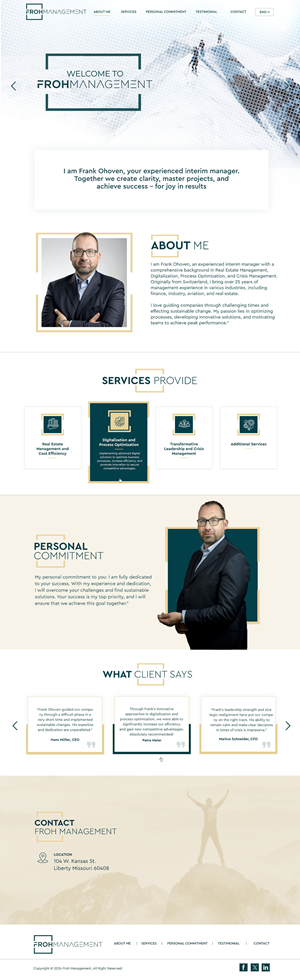 Web Design by Blue Sparrow for frohmanagement | Design: #33094745