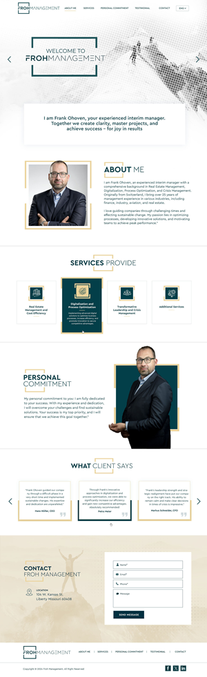 Web Design by Blue Sparrow for frohmanagement | Design: #33094747