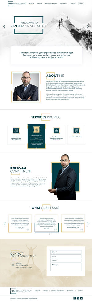 Web Design by Blue Sparrow for frohmanagement | Design: #33094748