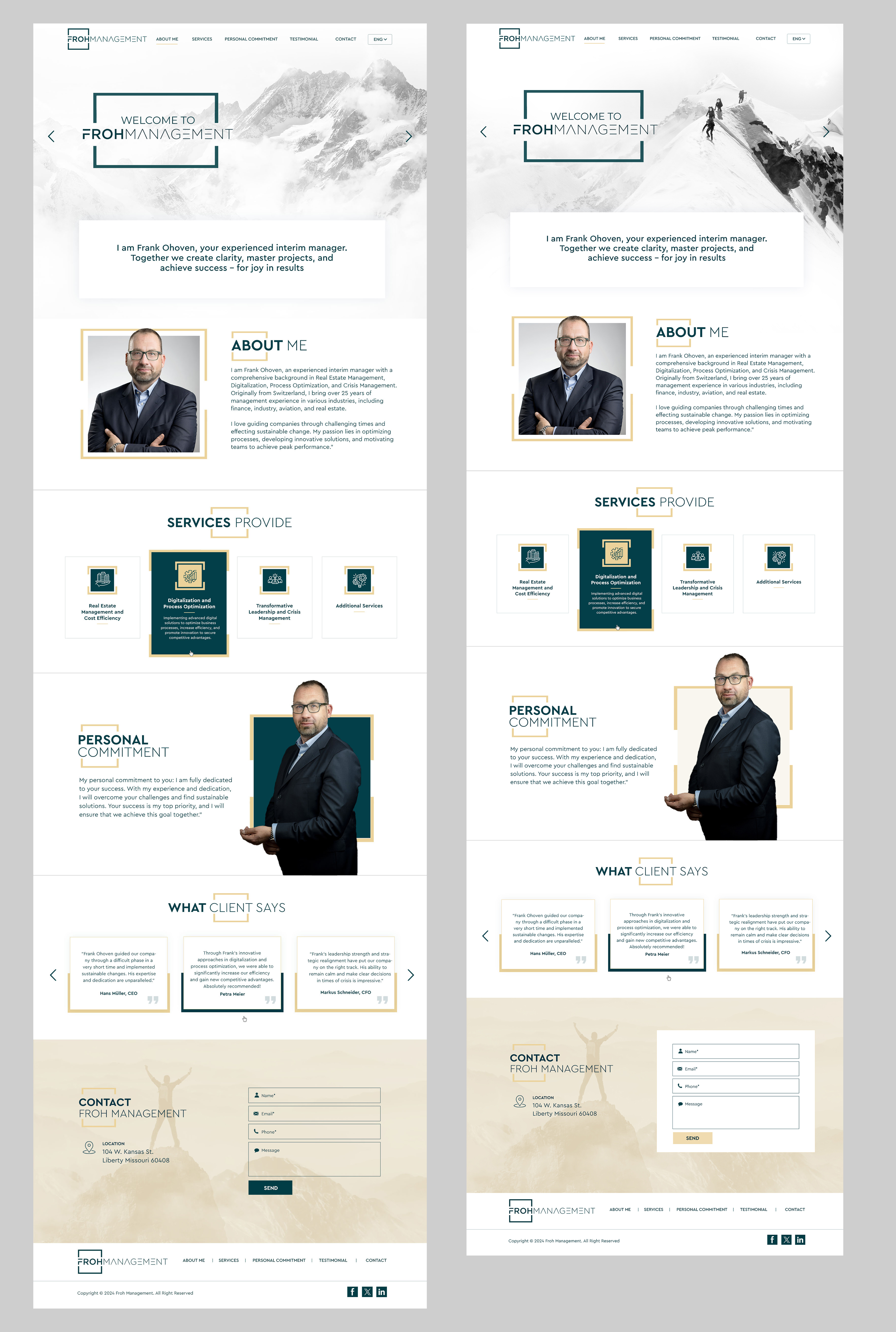 Web Design par Blue Sparrow pour frohmanagement | Design #33094758
