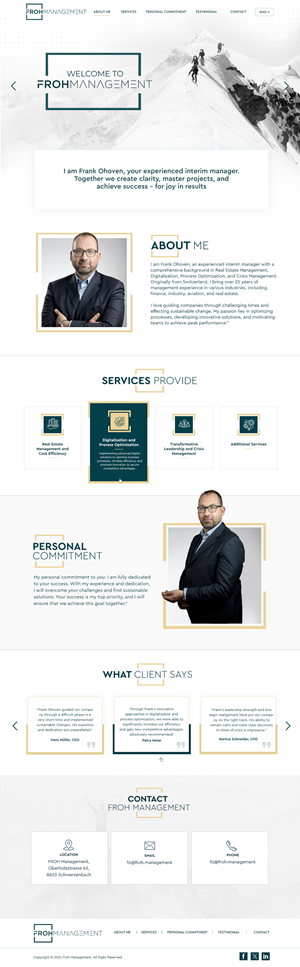 Web Design by Blue Sparrow for frohmanagement | Design: #33096370
