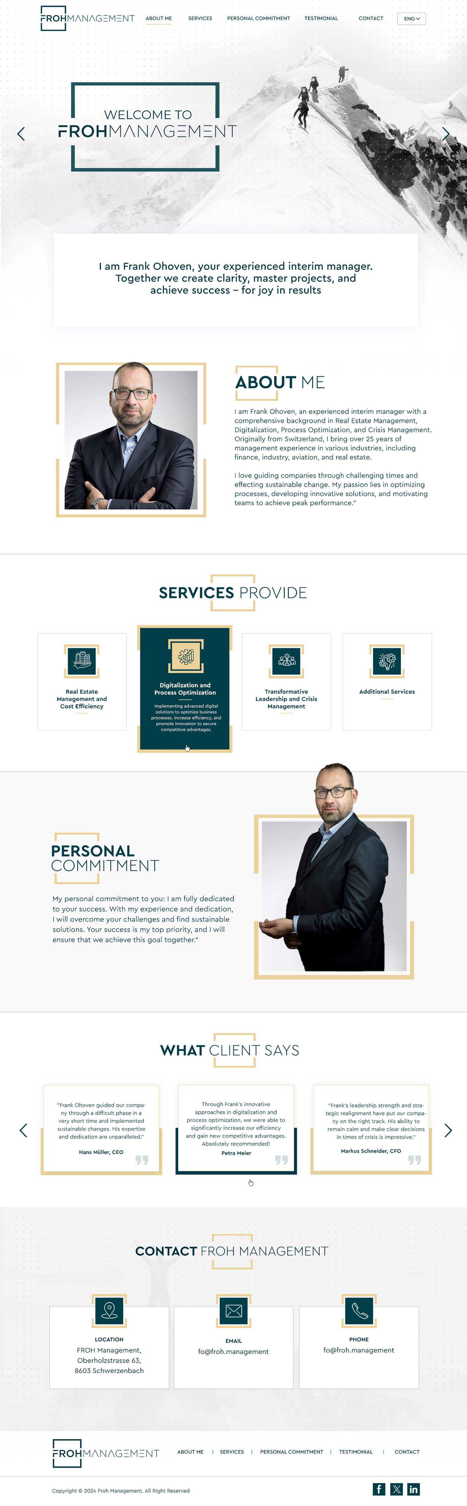 Web Design par Blue Sparrow pour frohmanagement | Design #33096372