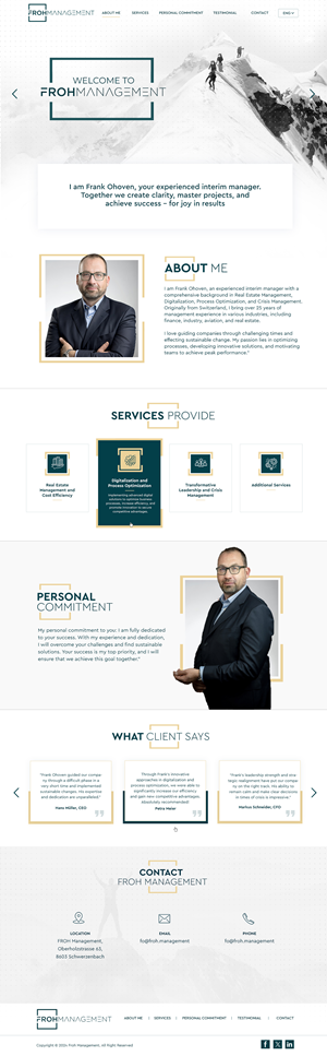 Web-Design von Blue Sparrow für frohmanagement | Design: #33096386